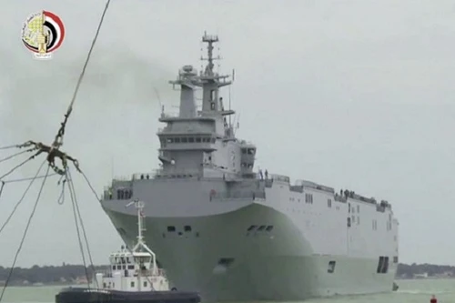 Pháp bàn giao chiếc tàu Mistral đầu tiên cho Ai Cập