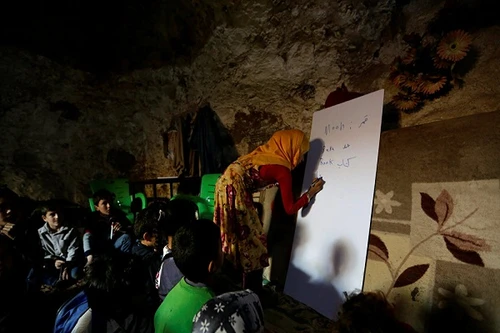 Chùm ảnh điều kiện học hành ở Syria bị chiến tranh tàn phá