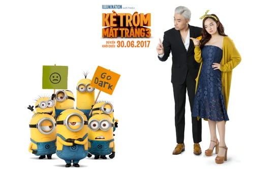 Khoảnh khắc ngộ nghĩnh của Kaity Nguyễn và Kiều Minh Tuấn bên "binh đoàn Minion"