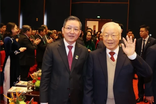 Hình ảnh Tổng Bí thư Nguyễn Phú Trọng dự Đại hội Hội Nông dân Việt Nam lần thứ VIII