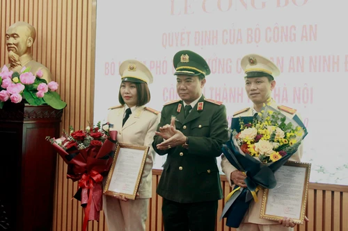 Bổ nhiệm 2 Phó Thủ trưởng Cơ quan An ninh điều tra CATP Hà Nội