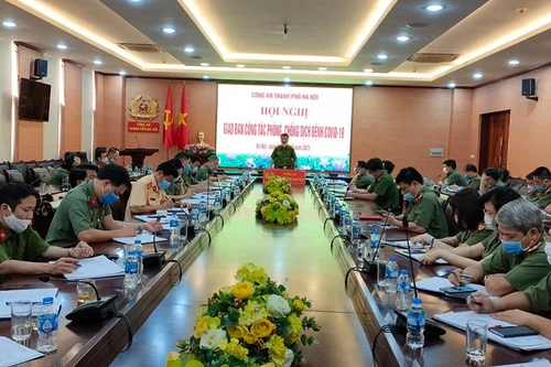 Công an Hà Nội tổ chức hội nghị giao ban công tác phòng, chống dịch bệnh Covid-19