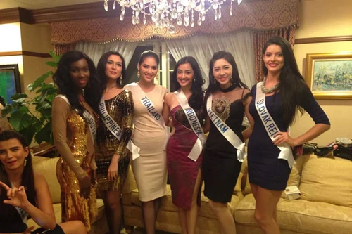 Những hình ảnh đầu tiên của Hoa hậu Đặng Thu Thảo tại cuộc thi Hoa hậu Quốc tế 2014