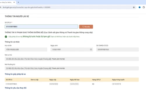 Chi tiết 11 bước thực hiện thủ tục cấp, đổi giấy phép lái xe ô tô trực tuyến