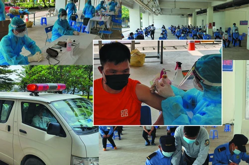 Hình ảnh độc quyền: Cận cảnh tiêm vaccine Covid-19 cho 3.000 công nhân KCN Đình Trám - Bắc Giang