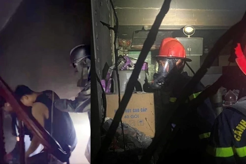 Chủ tịch Hà Nội khen thưởng tập thể và cá nhân giải cứu 5 người thoát khỏi đám cháy