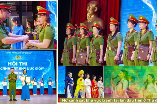 10 "bông hồng thép" Công an quận Hà Đông tranh tài cảnh sát khu vực giỏi 