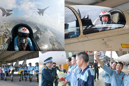 Phi công ‘Hổ mang chúa’ Su-30MK2 tự hào khi hoàn thành xuất sắc nhiệm vụ ngày 30/4