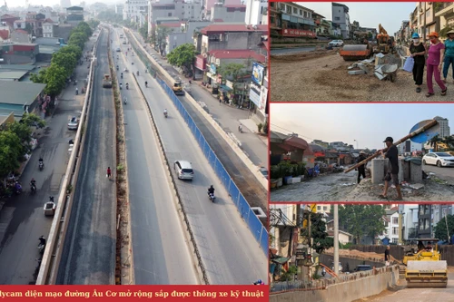 Nhìn từ flycam diện mạo đường Âu Cơ mở rộng sắp được thông xe kỹ thuật