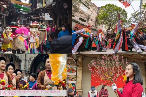 Thiếu nữ đẹp dịu dàng tái hiện nghi lễ Tết cổ truyền trên phố cổ Hà Nội