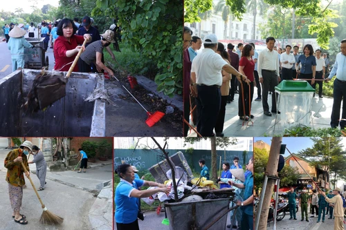 Lãnh đạo thành phố Hà Nội cùng xuống đường tổng vệ sinh môi trường toàn thành phố