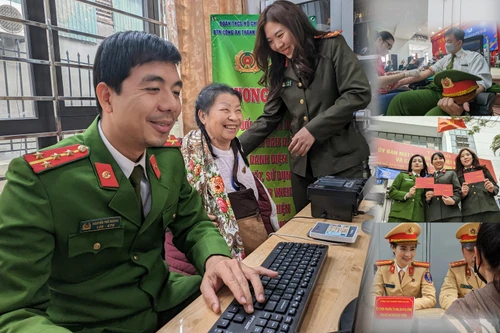 Ấn tượng ảnh Thanh niên Công an Thủ đô hiến máu, giúp dân đăng ký định danh điện tử