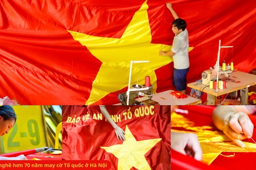 Gần ngày Quốc khánh, về thăm làng nghề hơn 70 năm may cờ Tổ quốc ở Hà Nội