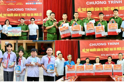 Học viện Cảnh sát nhân dân đồng hành, hỗ trợ người dân bị thiệt hại do mưa lũ tỉnh Bắc Ninh 