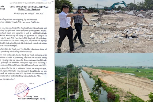 Chủ tịch Hà Nội gửi thư khen huyện Phú Xuyên về công tác giải phóng mặt bằng 