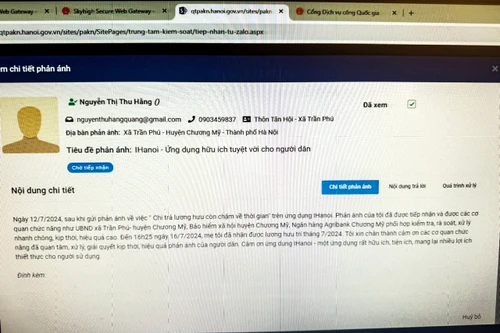 Hà Nội: 6 quận và 1 sở được người dân đánh giá hài lòng cao trên ứng dụng iHanoi