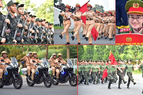 CATP Hà Nội hợp luyện lần 1 diễn binh, diễu hành đảm bảo tuyệt đối an toàn 80 năm Cách mạng Tháng tám thành công và Quốc khánh 2-9