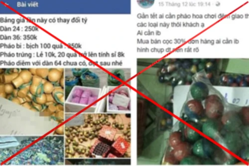 Xử lý nghiêm hành vi mua, bán pháo nổ trên mạng 