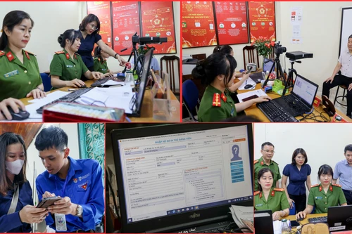 Công an Hà Nội nỗ lực triển khai cao điểm thu nhận thông tin và cấp thẻ đảng viên mới trên toàn thành phố