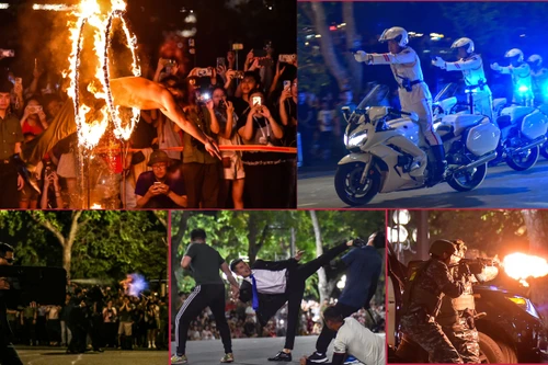 Mãn nhãn màn trình diễn cực kỳ ấn tượng của lực lượng Cảnh vệ CAND bên hồ Gươm