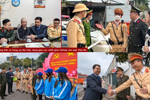 Tri ân liệt sỹ Công an Hà Nội, tặng quà các chốt giao thông cửa ngõ Thủ đô