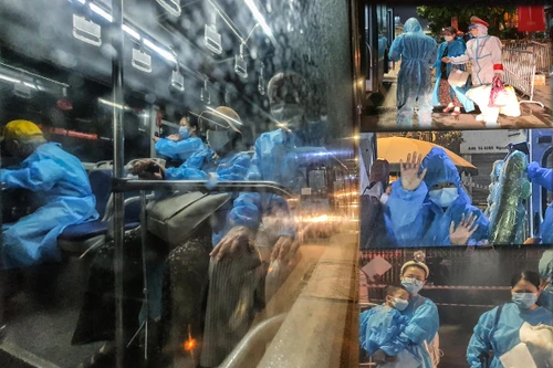 [Ảnh] Hình ảnh đầy cảm xúc khi 1.200 người ở Thanh Xuân Trung di dời khỏi điểm nóng...