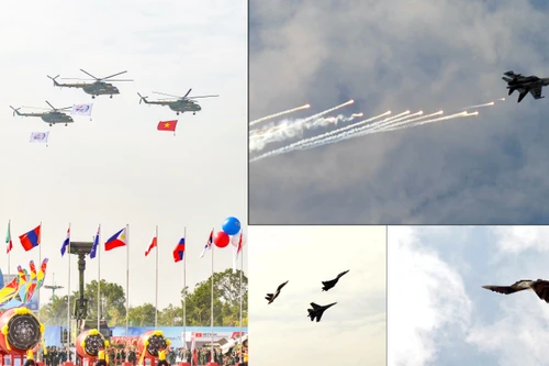 Mãn nhãn với màn trình diễn của máy bay Su-30MK2 tại Lễ khai mạc Triển lãm Quốc phòng quốc tế 2024