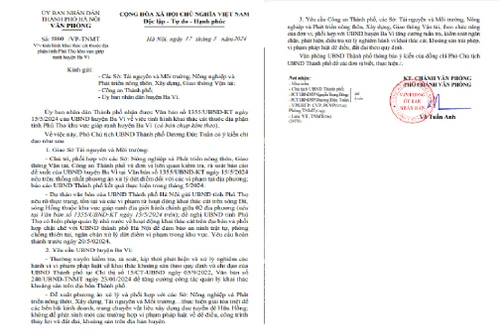 Yêu cầu xử lý dứt điểm vi phạm khai thác cát ở huyện Ba Vì trong tháng 5/2024