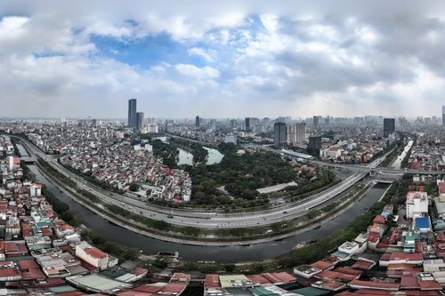 Nhìn từ flycam đoạn đường ở Hà Nội vừa được đề xuất mở rộng với 8.500 tỷ đồng