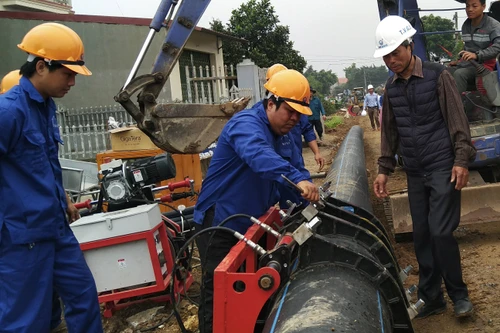 Hà Nội cấp phép thi công tuyến đường ống nước dọc đê tả Cà Lồ và đê hữu Cầu