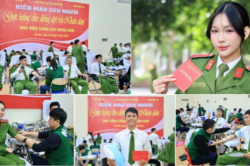 Giảng viên, học viên Học viện cảnh sát nhân dân hiến máu giúp dân và đồng đội