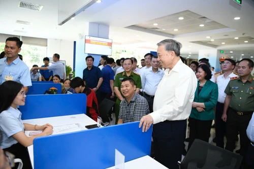 Tổng Bí thư Tô Lâm kiểm tra hoạt động của chính quyền địa phương 2 cấp ở Hà Nội