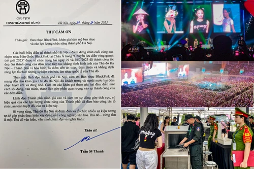Chủ tịch Hà Nội gửi thư cảm ơn BlackPink, khán giả hâm mộ và lực lượng chức năng