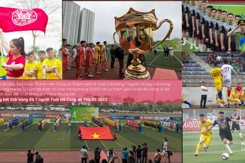 Hình ảnh ấn tượng tại vòng chung kết Giải bóng đá 7 người Tuổi trẻ Công an Thủ đô 2023