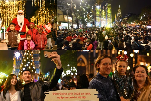 Hình ảnh ấn tượng trong đêm Giáng sinh 2023 an lành, đầy ắp nụ cười ở Thủ đô