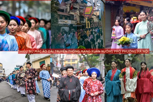 Ngắm thiếu nữ Hà thành mang Xuân về phố phường Thủ đô