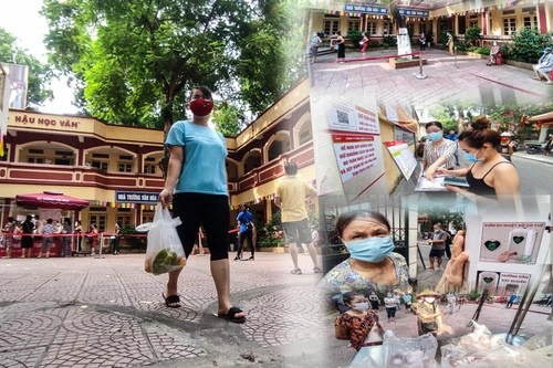 [ẢNH] Cận cảnh điểm bán hàng lưu động đầu tiên phục vụ nhân dân ngoài đê sông Hồng