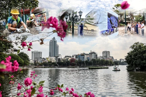 Cận cảnh phố đi bộ tuyệt đẹp bên hồ Trúc Bạch sẽ khai trương cuối năm 2022