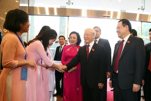 Hình ảnh lãnh đạo Đảng, Nhà nước dự Đại hội đại biểu lần thứ XVII Đảng bộ thành phố Hà Nội