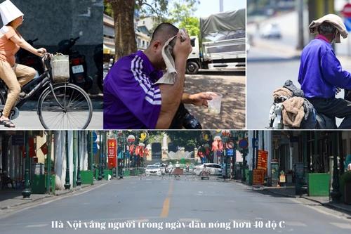 Hà Nội oằn mình trong nhiệt độ 40 độ C đầu tháng 5/2023