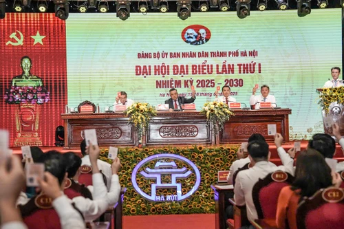 271 đại biểu dự phiên trù bị Đại hội đại biểu lần thứ I Đảng bộ UBND TP Hà Nội nhiệm kỳ 2025-2030