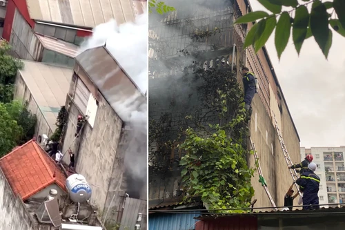 Chủ tịch Hà Nội tặng bằng khen hai Cảnh sát PCCC và CNCH CAQ Hà Đông