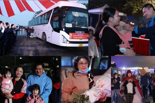 Cận cảnh “Hành trình Tết Công đoàn” đưa công nhân ở Hà Nội về quê đón Tết