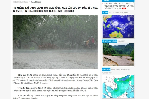 Hà Nội chủ động ứng phó với mưa dông kèm lốc, sét, mưa đá 