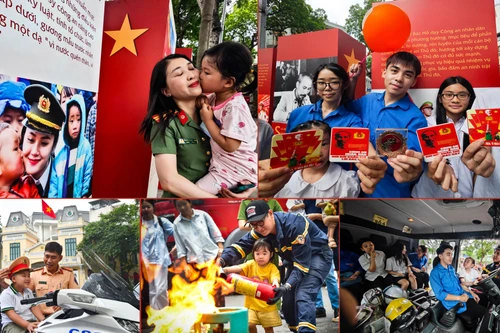 Những khoảnh khắc ấm tình quân dân bên phố đi bộ hồ Gươm