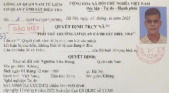 Truy nã đối tượng tổ chức đánh bạc qua mạng
