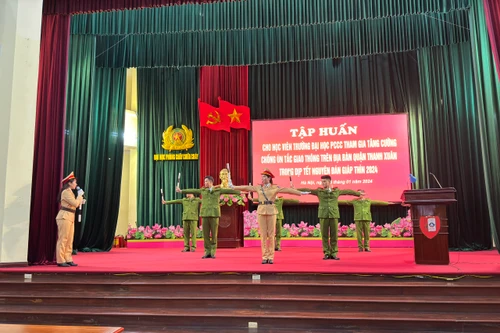 Huy động 120 sinh viên Đại học Phòng cháy, chữa cháy phân luồng đảm bảo an toàn giao thông dịp Tết Giáp Thìn