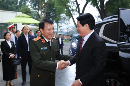 Chủ tịch nước Lương Cường thăm và làm việc với Bộ Công an
