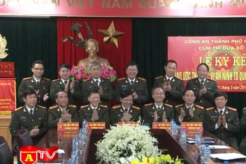 Cụm thi đua số 1 CATP ký giao ước thi đua "Vì ANTQ" năm 2016