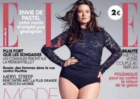 Elle gây sốc với hình ảnh người mẫu quá khổ